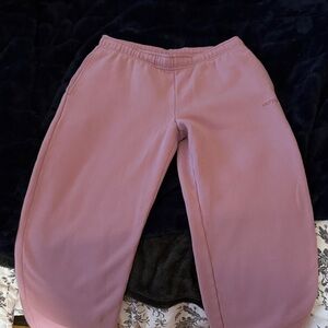 Aritzia Dusty Pink Cozy Sweatfleece Mega Straight Sweatpant